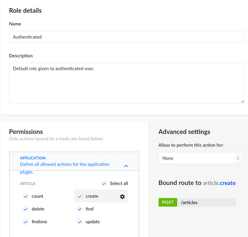 Authenticated Permissions