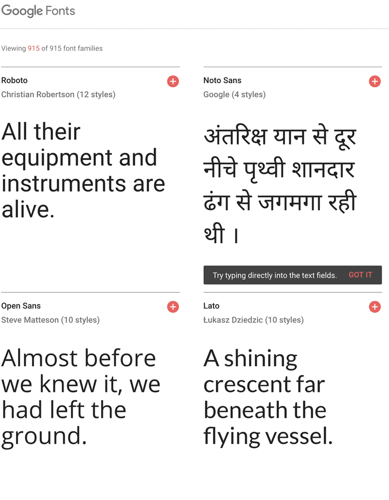 Using Google Fonts