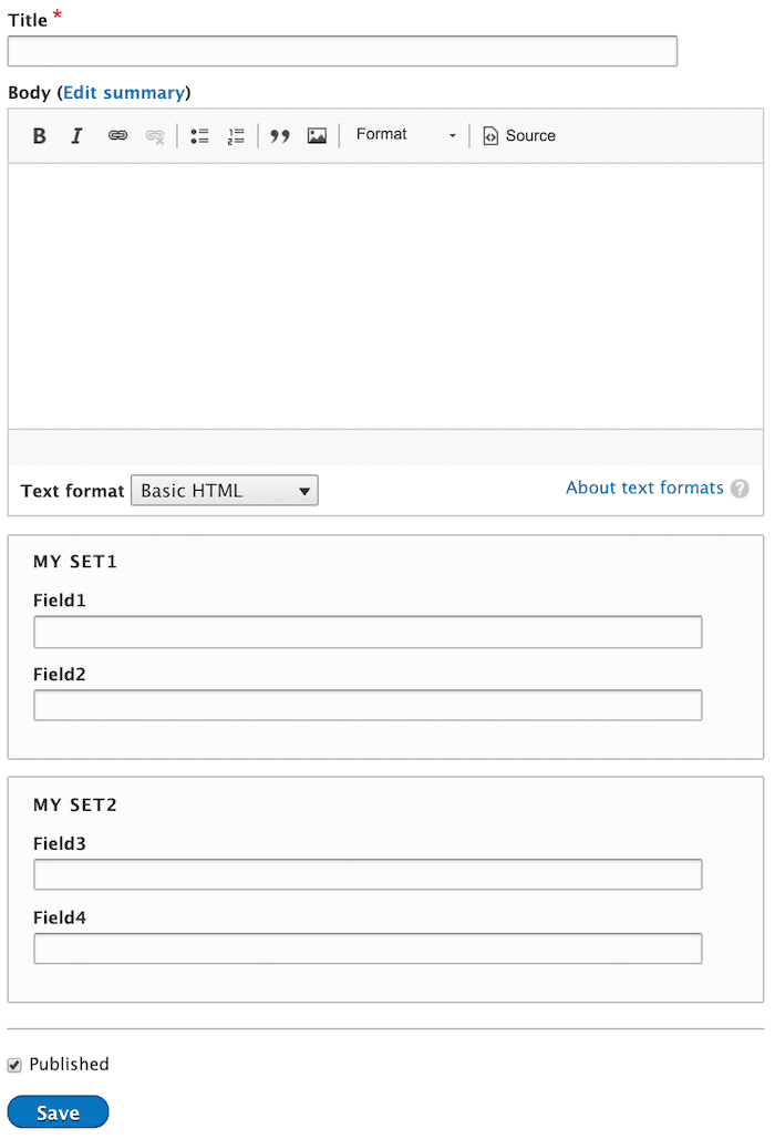 Drupal Field Group example