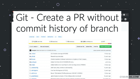Git - How to create a Pull Request with no history of commits