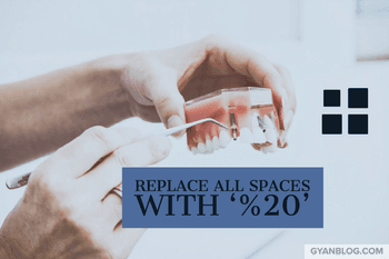 Replace all spaces in a string with %20