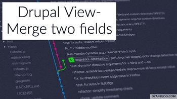 Drupal 8 Views - How to merge two fields by hiding another field