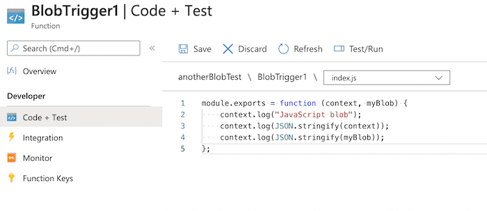 Azure Function code