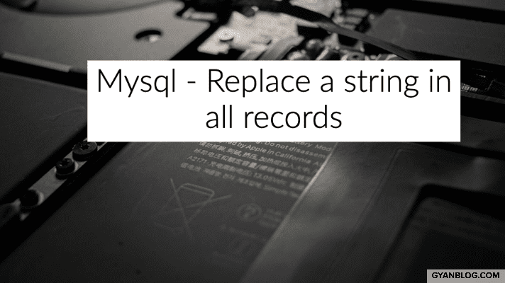 MySql update query - Update column by string replacement in all records