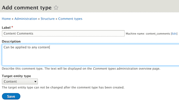 Drupal comments module