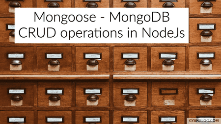 Mongoose - Using CRUD operations in mongodb in nodejs