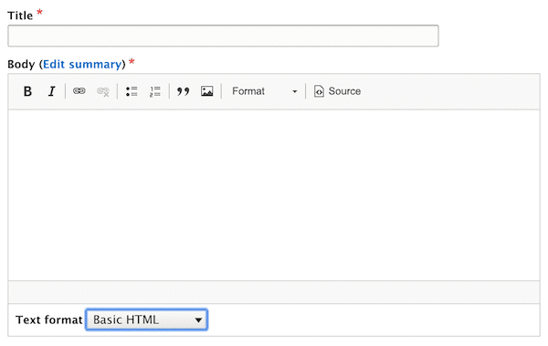 Drupal text format